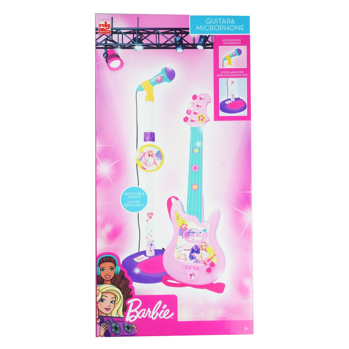 Set muzical Barbie Microfon Chitară pentru Copii - Jucarii si jocuri, Instrumente muzicale pentru copii