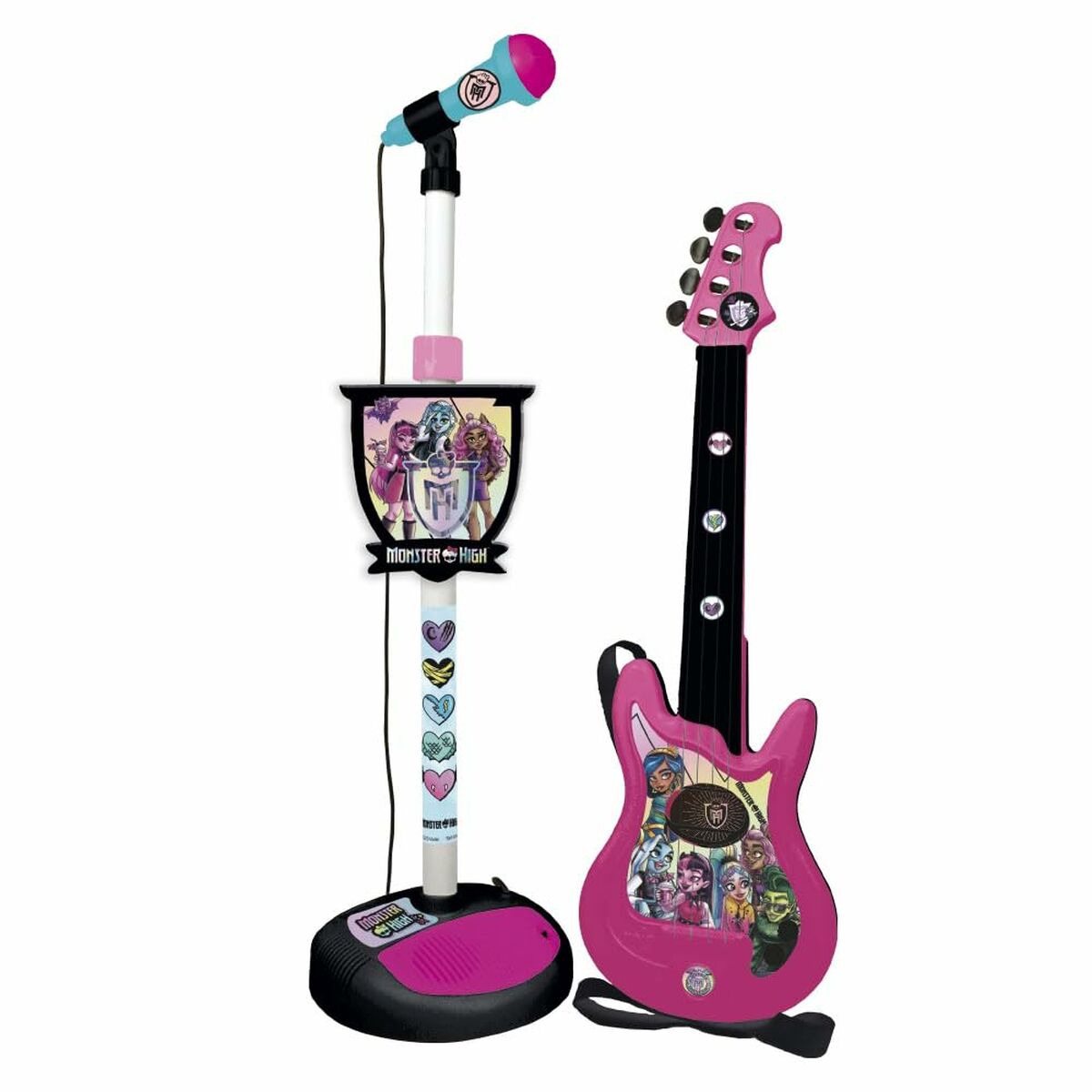 Chitară pentru Copii Monster High Microfon Karaoke - Jucarii si jocuri, Instrumente muzicale pentru copii