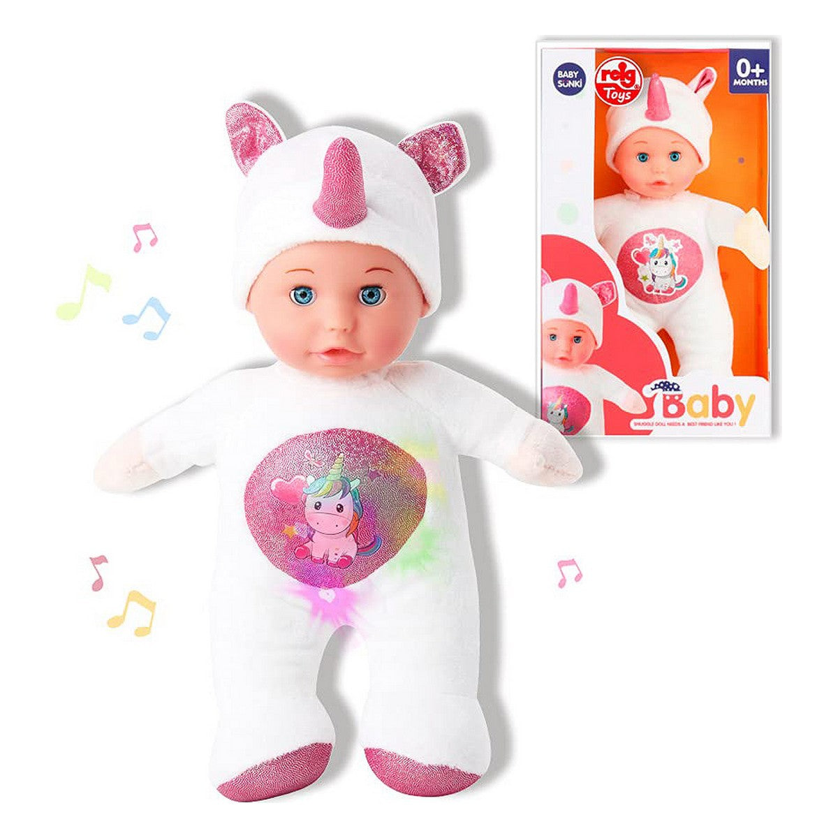 Păpușă Bebe Reig 30 cm Unicorn Jucărie de Pluș Alb (30 cm) - Jucarii si jocuri, Păpuși și accesorii