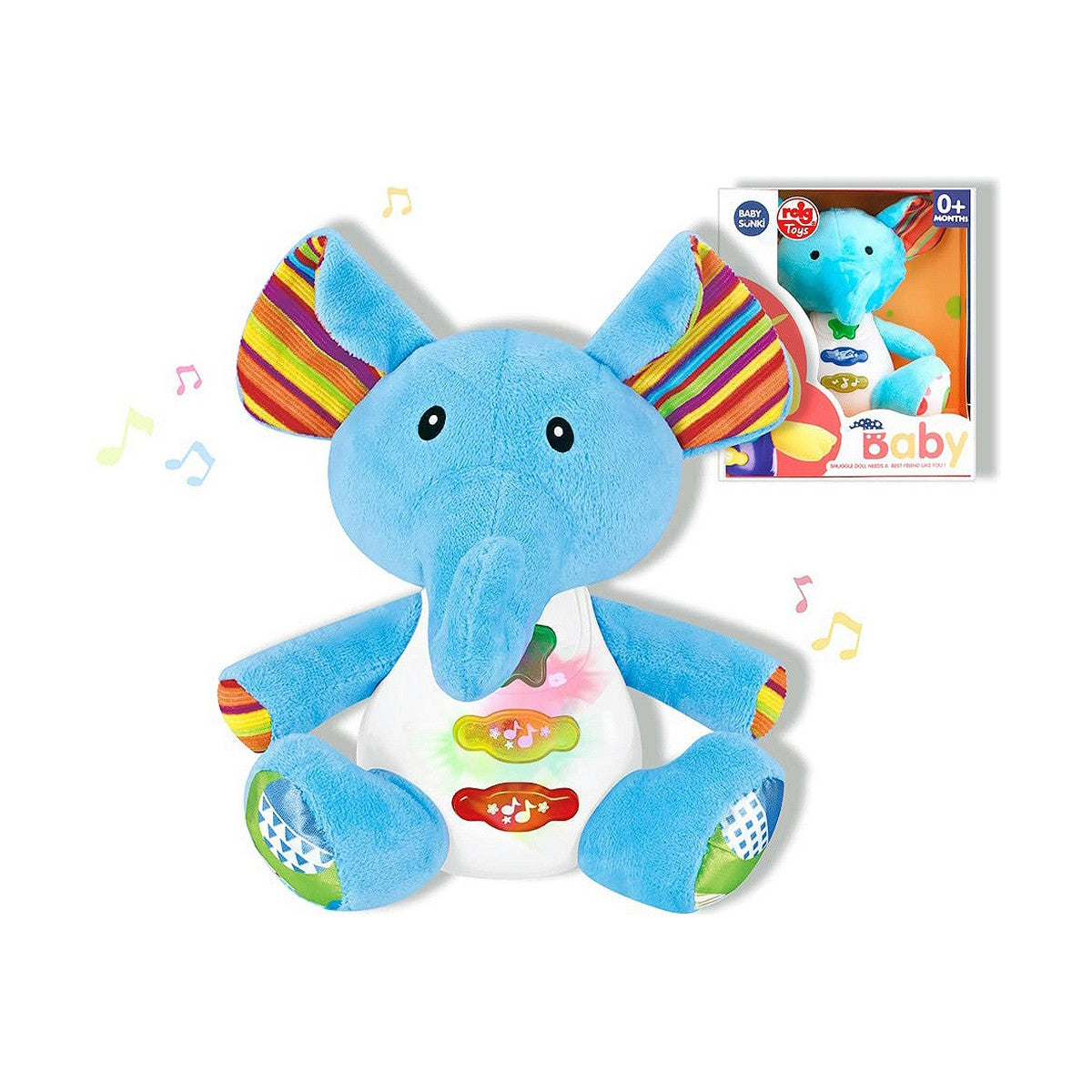 Jucărie Muzicală din Pluș Reig Elefant 15 cm - Bebelus, Jucăriile copilăriei timpurii
