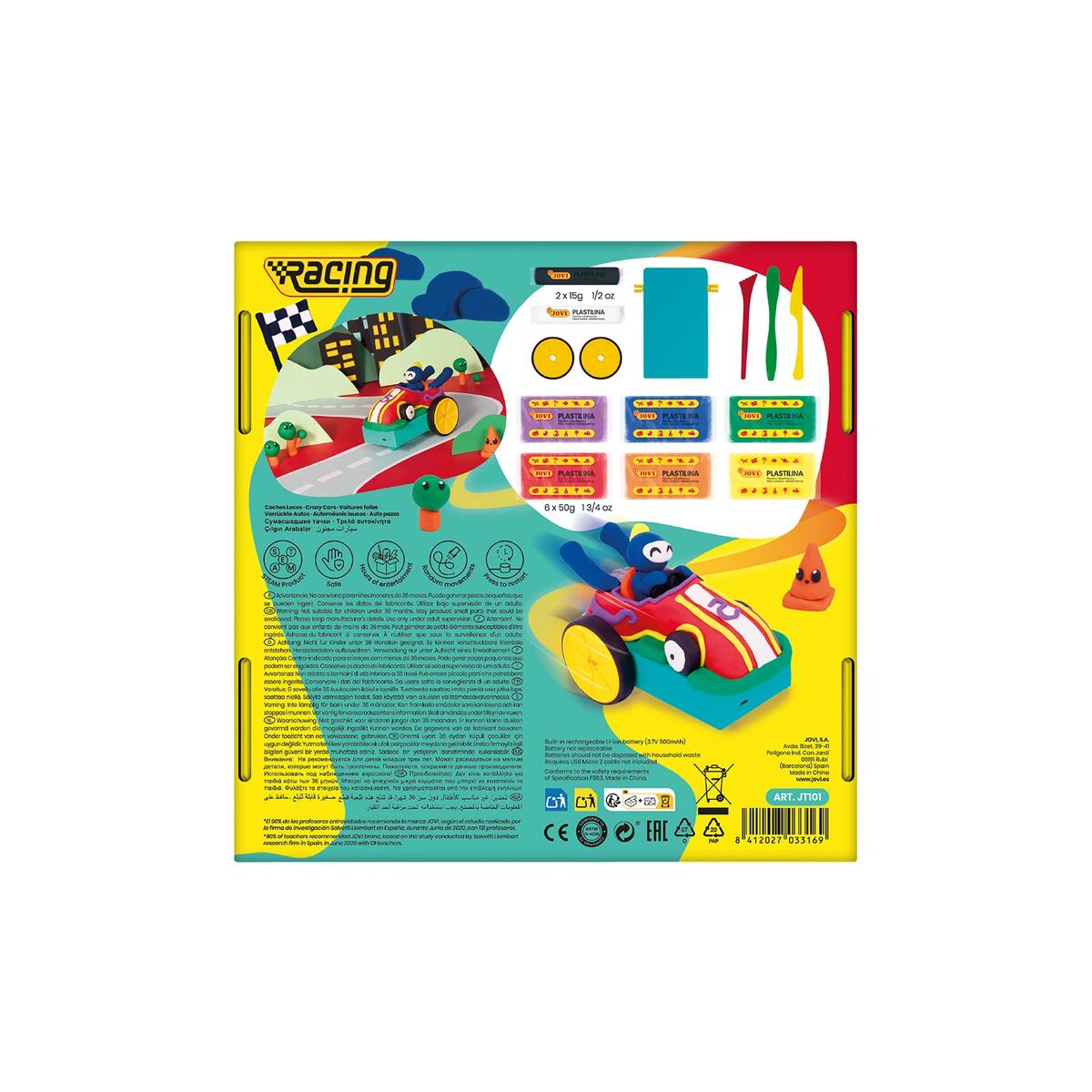 Joc de Plastilină Jovi Crazy Cars Racing Multicolor (1 Piese) - Jucarii si jocuri, Activități creative
