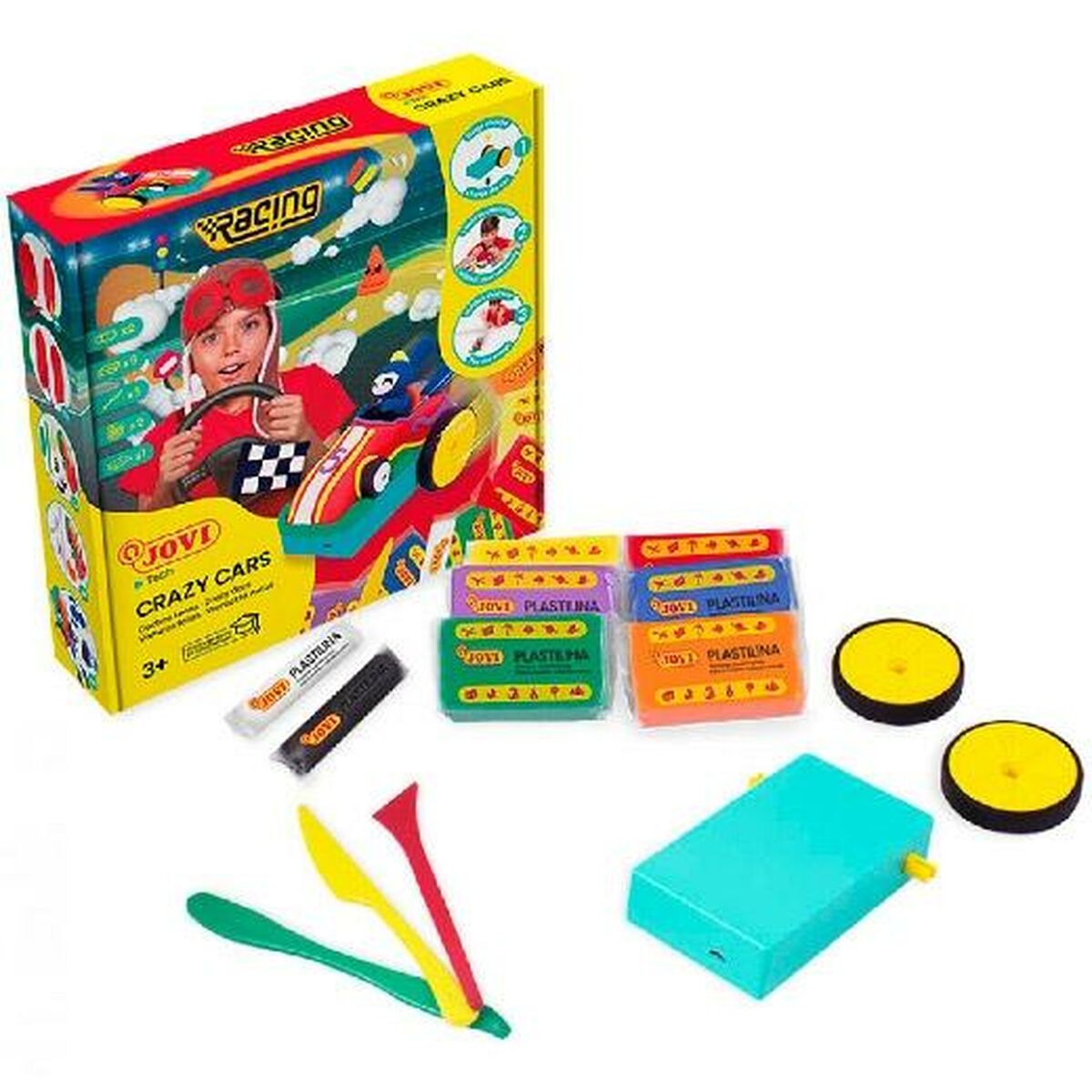 Joc de Plastilină Jovi Crazy Cars Racing Multicolor (1 Piese) - Jucarii si jocuri, Activități creative