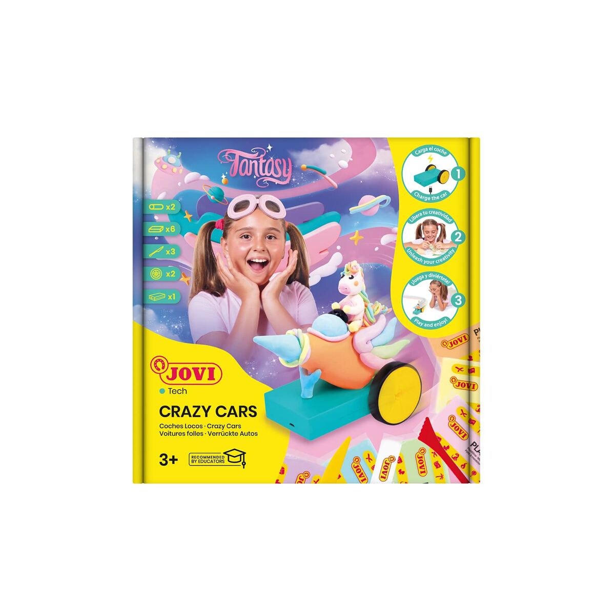 Joc de Plastilină Jovi Crazy Cars Fantasy Multicolor (1 Piese) - Jucarii si jocuri, Activități creative