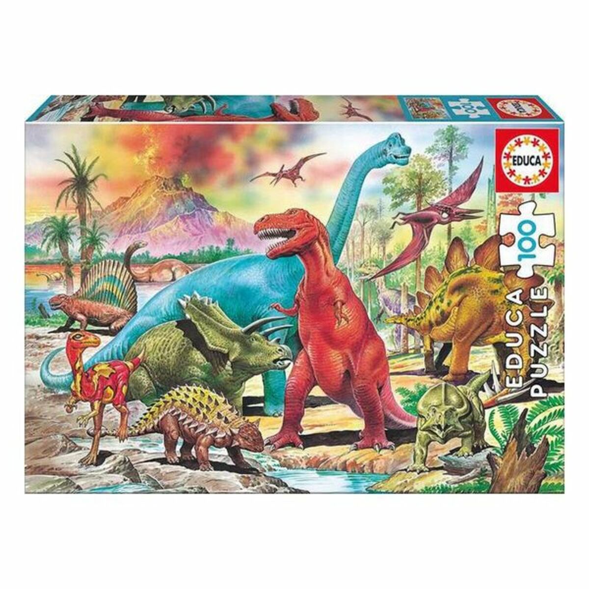 Puzzle Educa Dino (100 pcs) - Jucarii si jocuri, Puzzle-uri și puzzle-uri