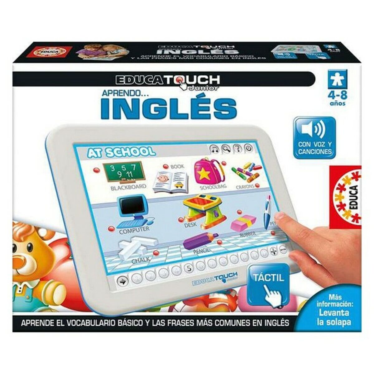 Joc Educativ Educa I learn English. Touch Junior (EN) - Jucarii si jocuri, Jocuri și accesorii