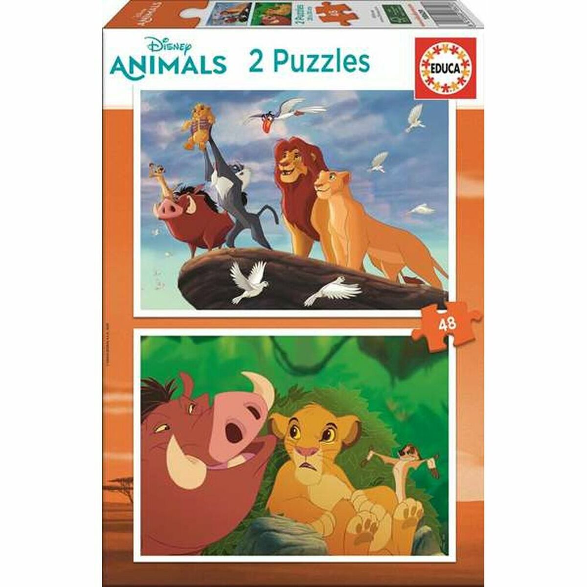 Puzzle Educa Lion King (2 x 48 pcs) - Jucarii si jocuri, Puzzle-uri și puzzle-uri