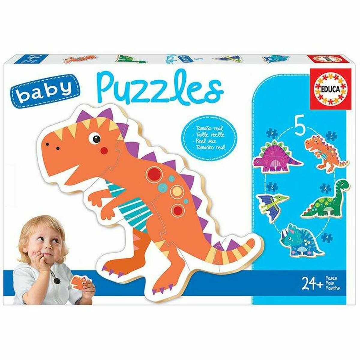 Puzzle pentru Copii Educa Dinozaur 5 Piese - Jucarii si jocuri, Puzzle-uri și puzzle-uri