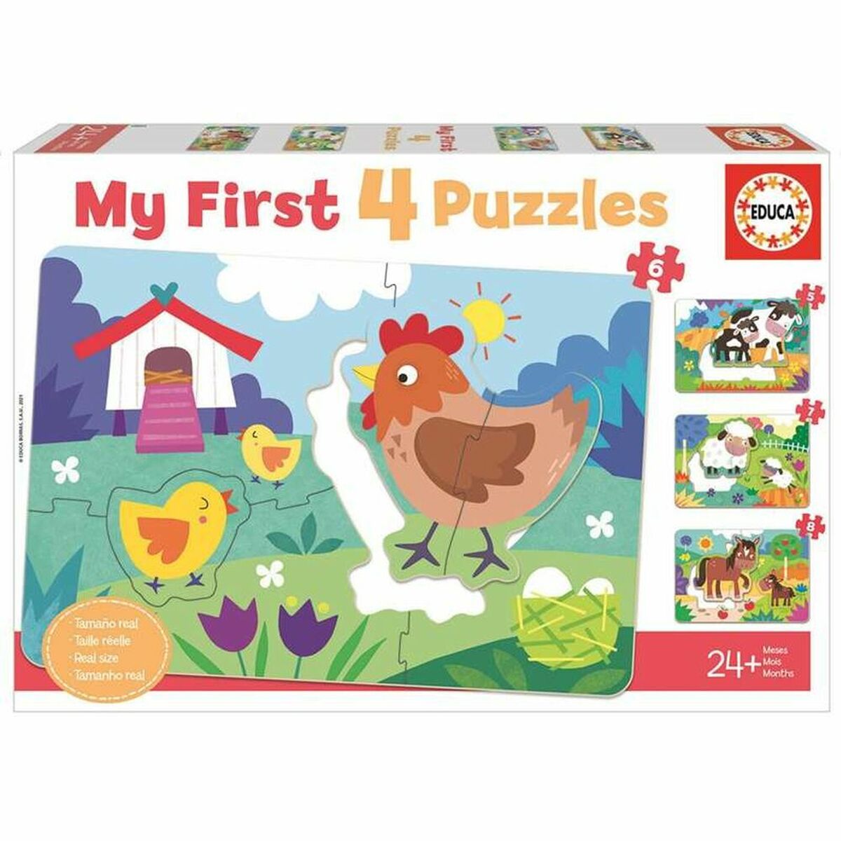 Puzzle Educa My First Puzzles 8 Piese (8 + 7 + 6 +5 pcs) - Jucarii si jocuri, Puzzle-uri și puzzle-uri