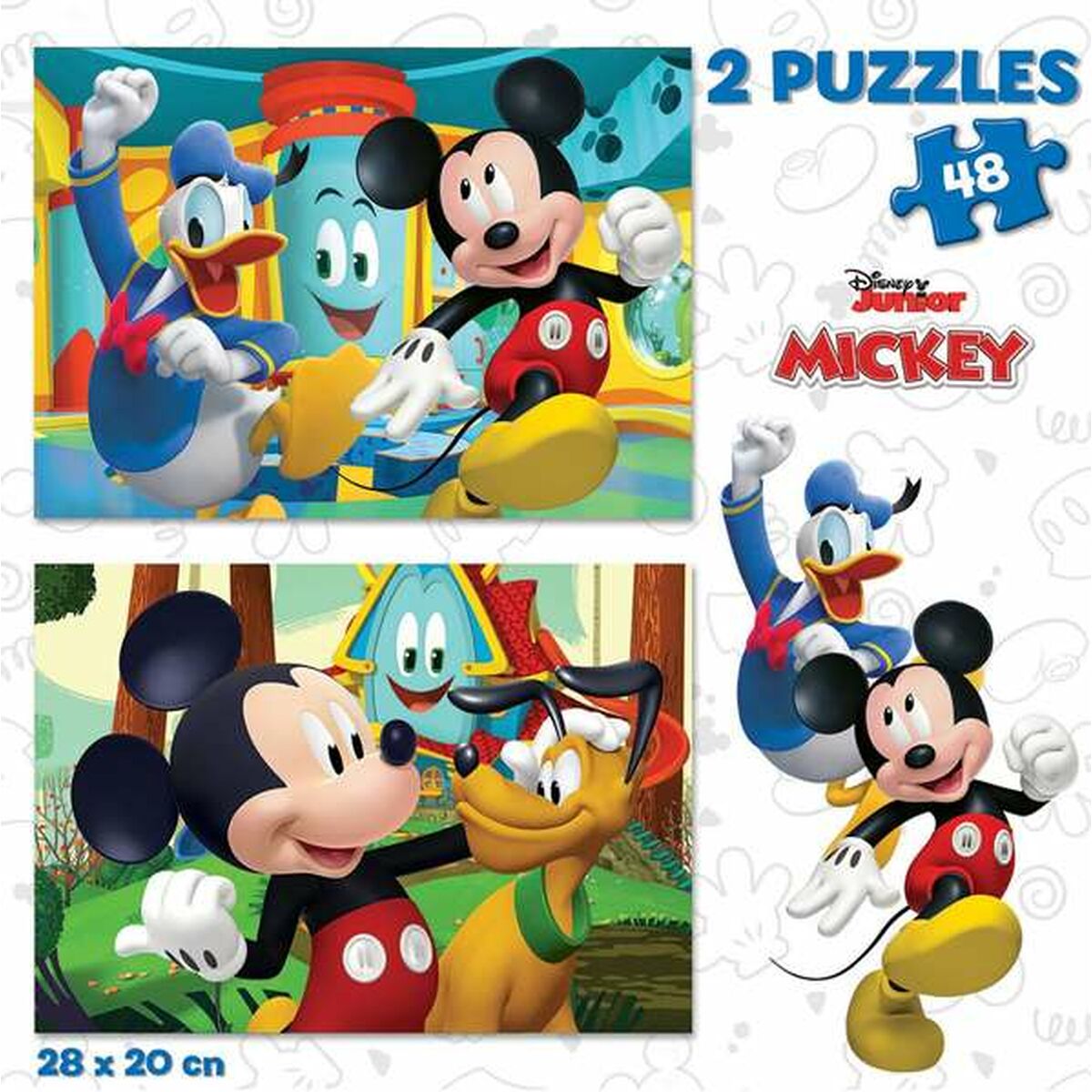Puzzle Educa Mickey Mouse Fun House 2 x 48 - Jucarii si jocuri, Puzzle-uri și puzzle-uri
