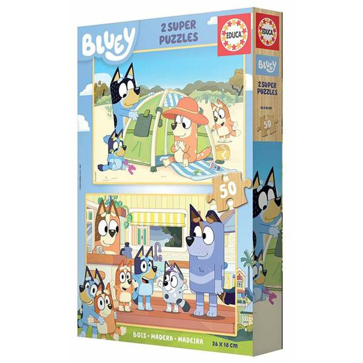 Set de 2 Puzzle-uri Educa Lemn 50 Piese - Jucarii si jocuri, Puzzle-uri și puzzle-uri