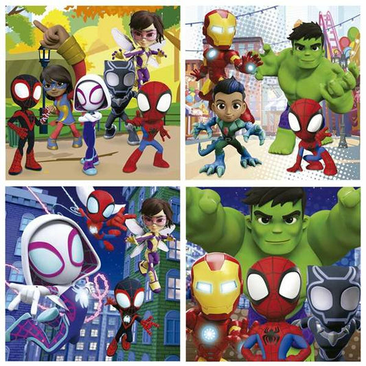 Set de 4 Puzzle-uri Spidey Servietă - Jucarii si jocuri, Puzzle-uri și puzzle-uri