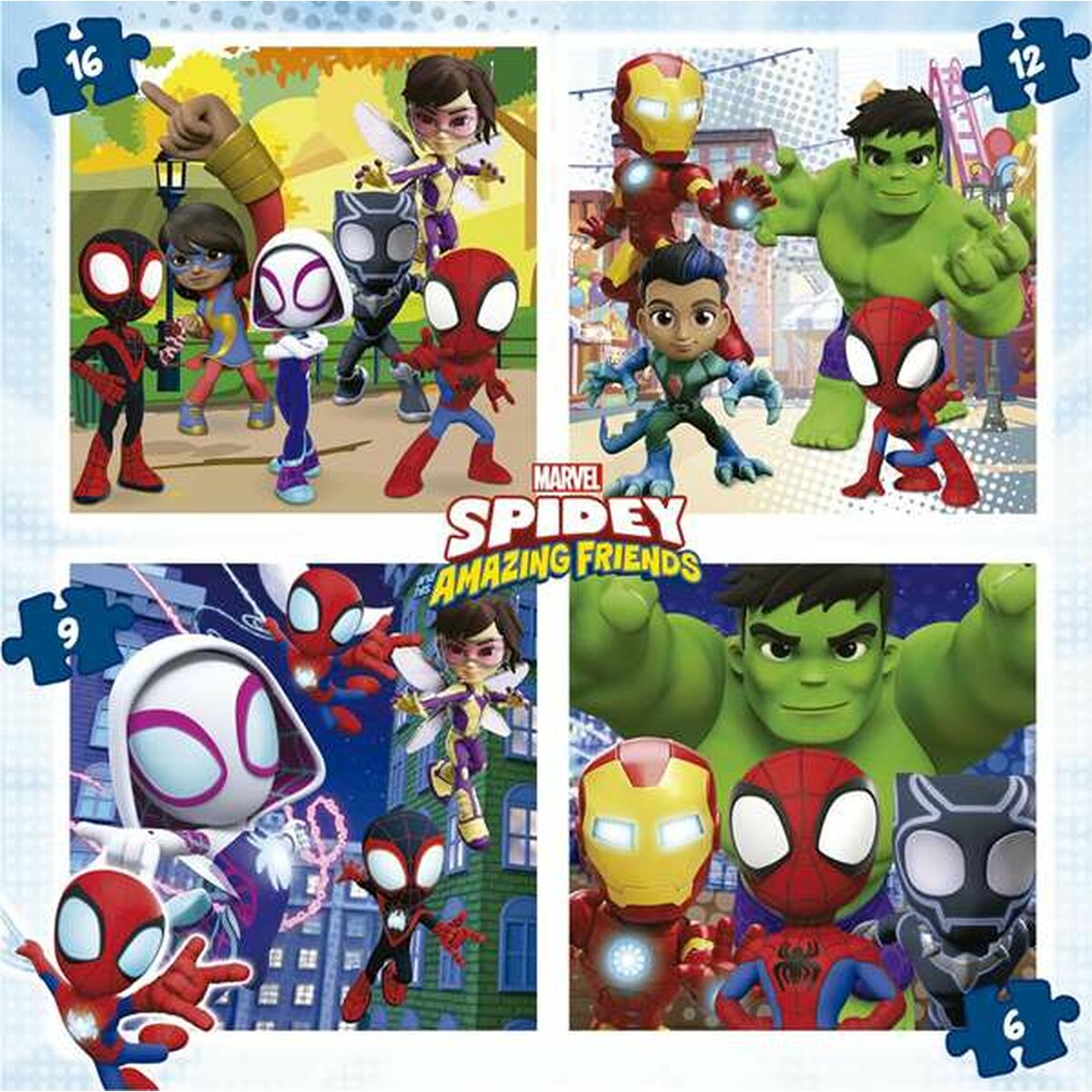 Set de 4 Puzzle-uri Spidey Servietă - Jucarii si jocuri, Puzzle-uri și puzzle-uri