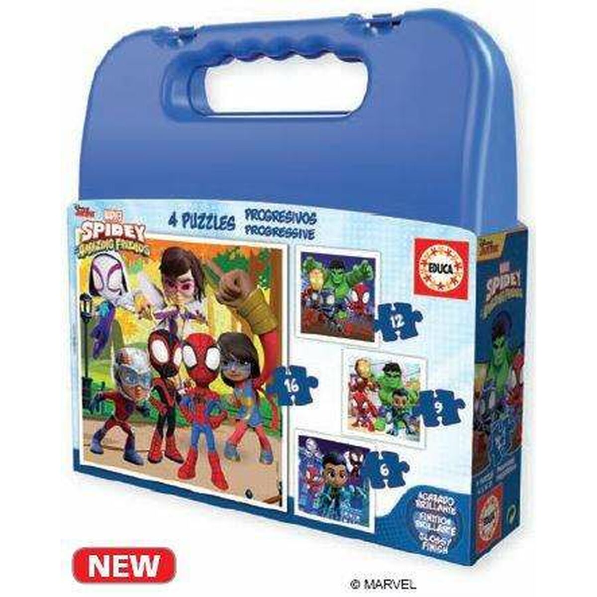 Set de 4 Puzzle-uri Spidey Servietă - Jucarii si jocuri, Puzzle-uri și puzzle-uri