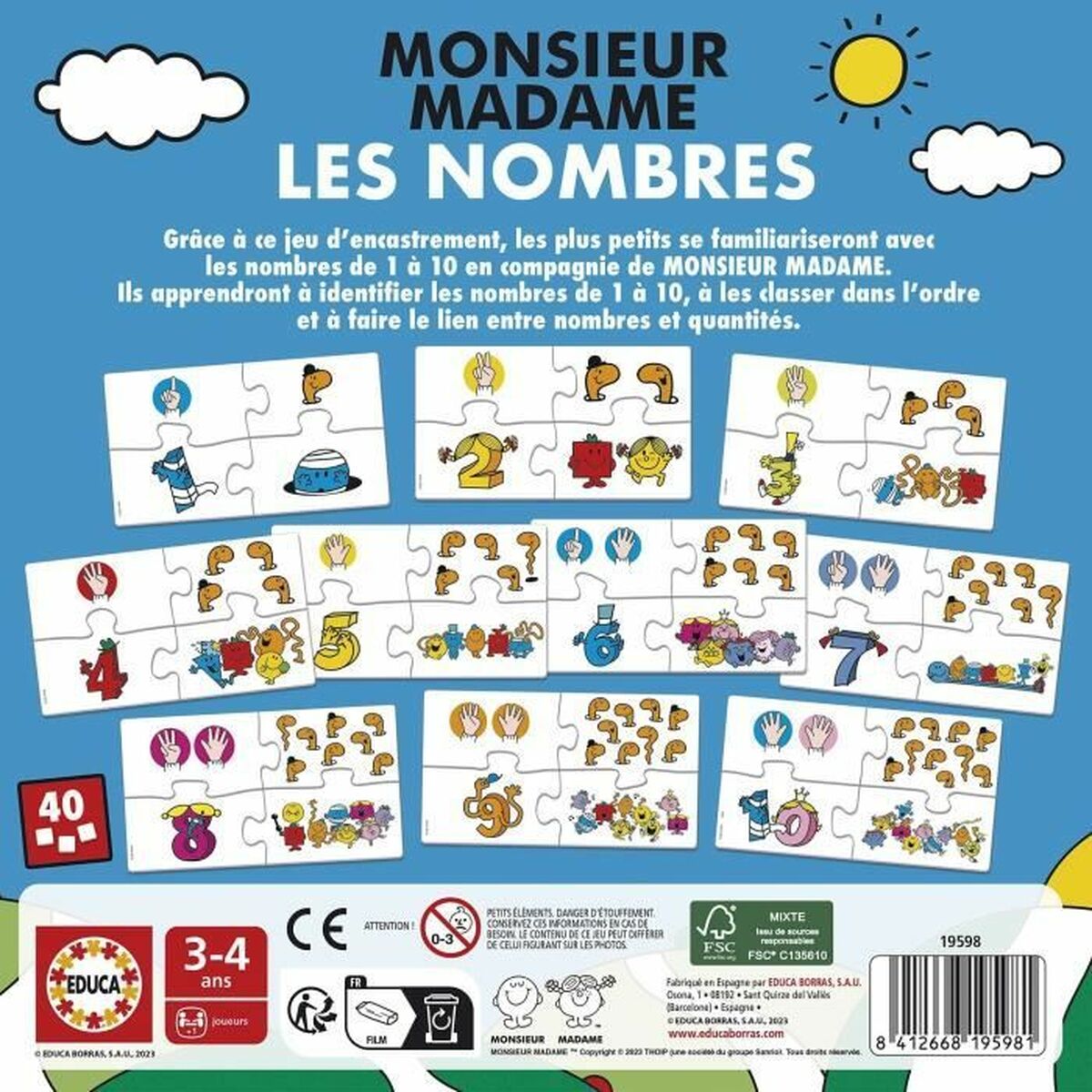 Joc Educativ Educa Mr. Men and Women - Jucarii si jocuri, Jocuri și accesorii