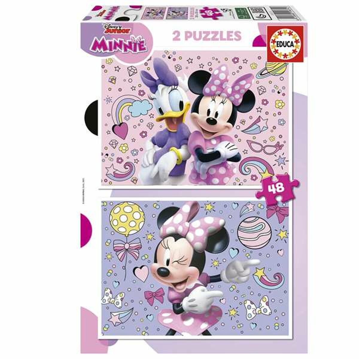 Set de 2 Puzzle-uri Educa Minnie Mouse 48 Piese - Jucarii si jocuri, Puzzle-uri și puzzle-uri