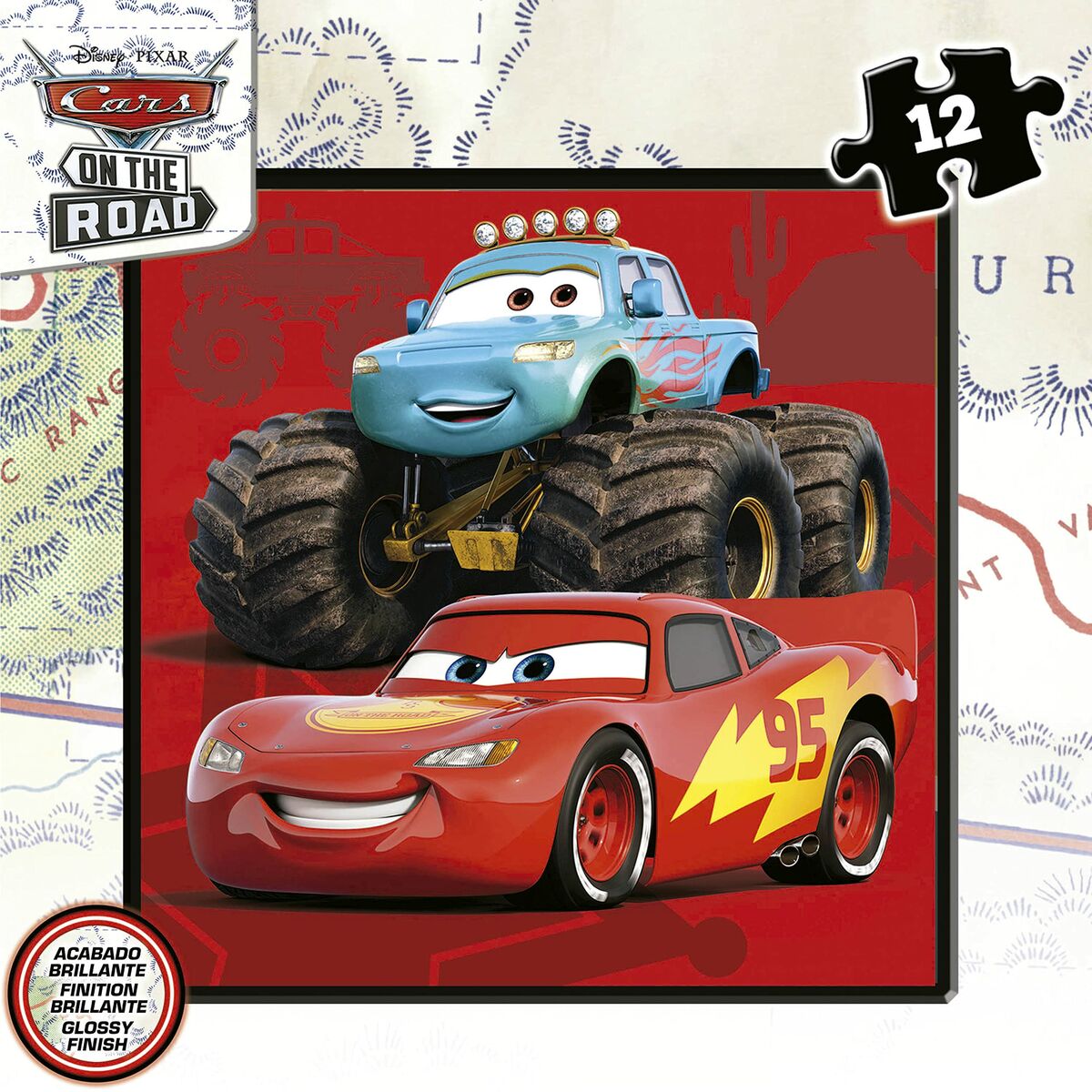 Set de 4 Puzzle-uri Cars On the Road 73 Piese - Jucarii si jocuri, Puzzle-uri și puzzle-uri