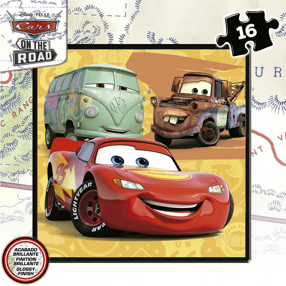 Set de 4 Puzzle-uri Cars On the Road 73 Piese - Jucarii si jocuri, Puzzle-uri și puzzle-uri