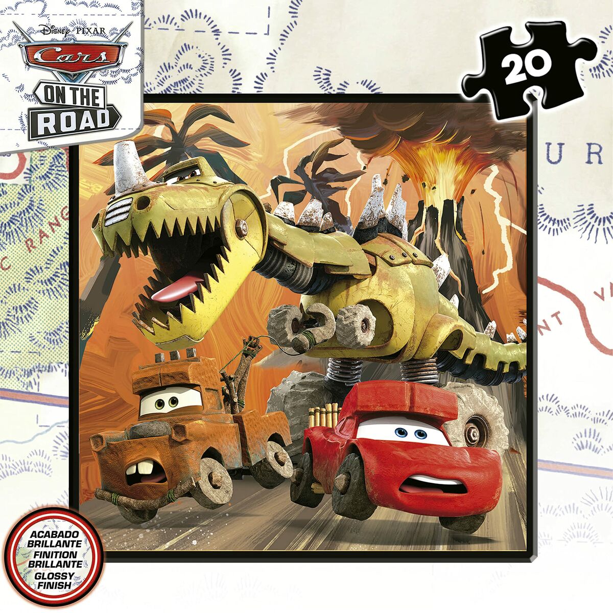 Set de 4 Puzzle-uri Cars On the Road 73 Piese - Jucarii si jocuri, Puzzle-uri și puzzle-uri