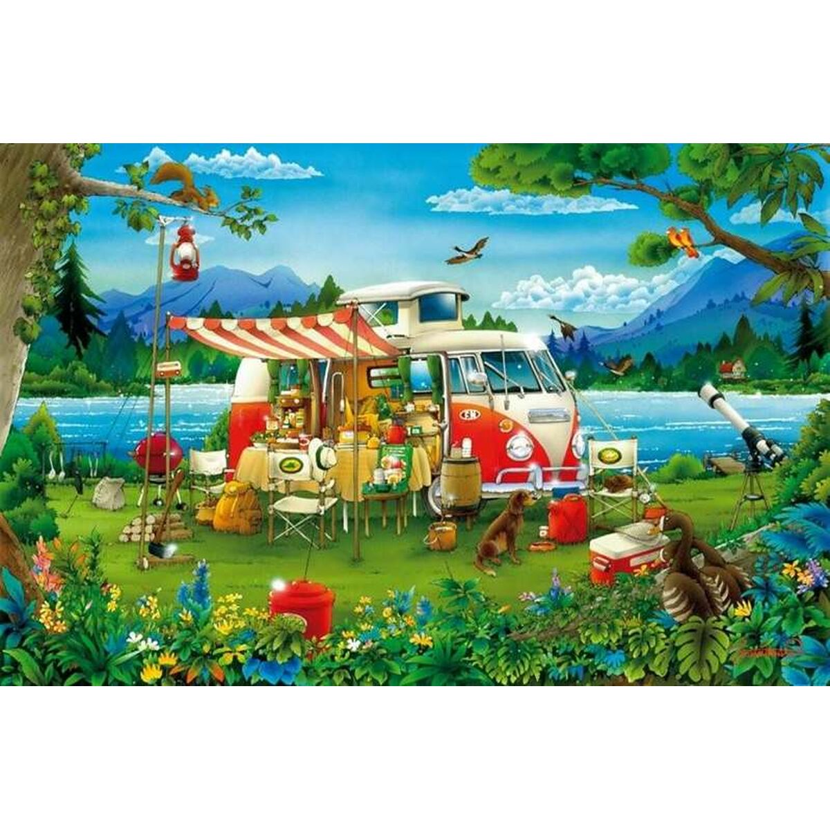 Puzzle Educa Holidays in the countryside 1000 Piese - Jucarii si jocuri, Puzzle-uri și puzzle-uri