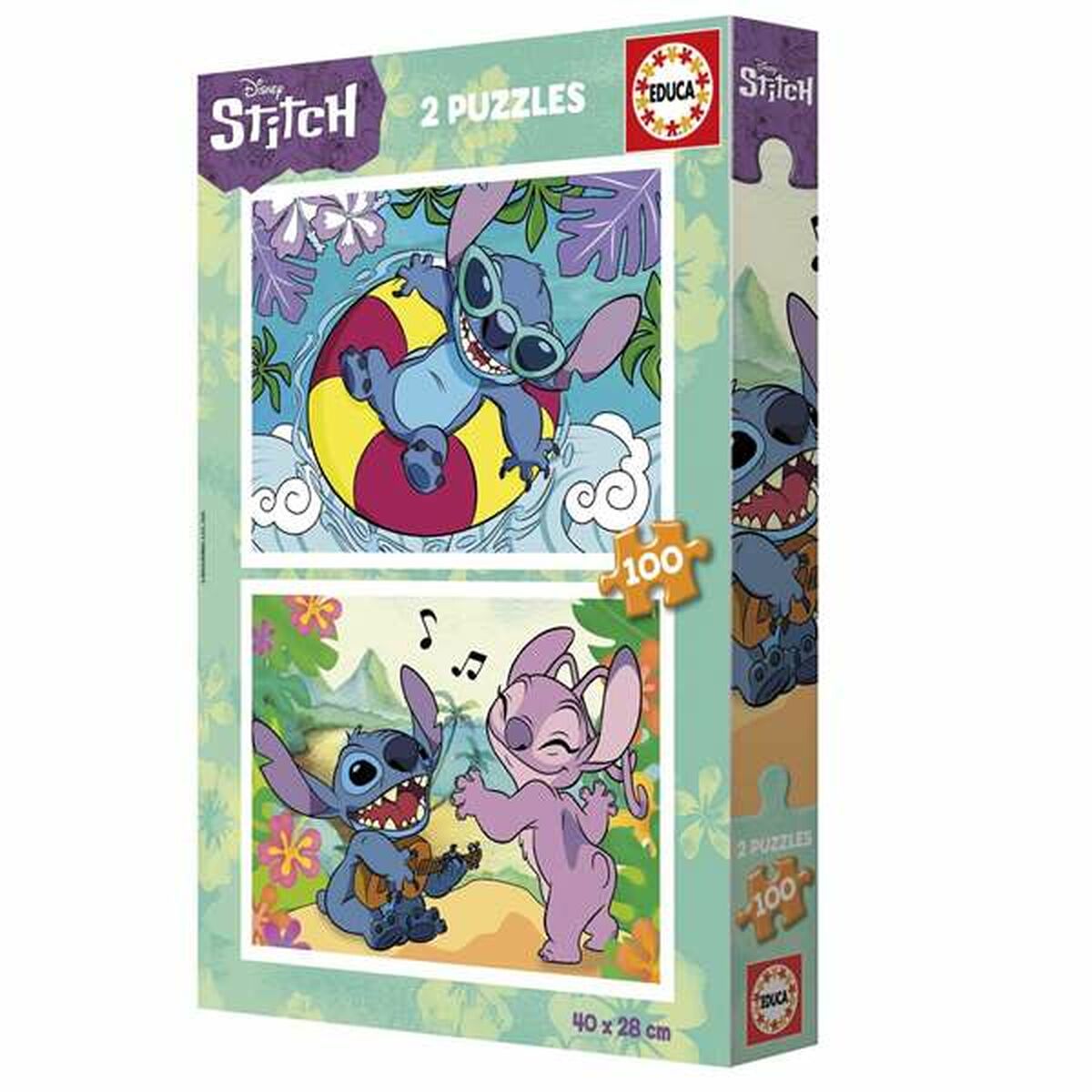 Set de 2 Puzzle-uri Stitch 100 Piese - Jucarii si jocuri, Puzzle-uri și puzzle-uri