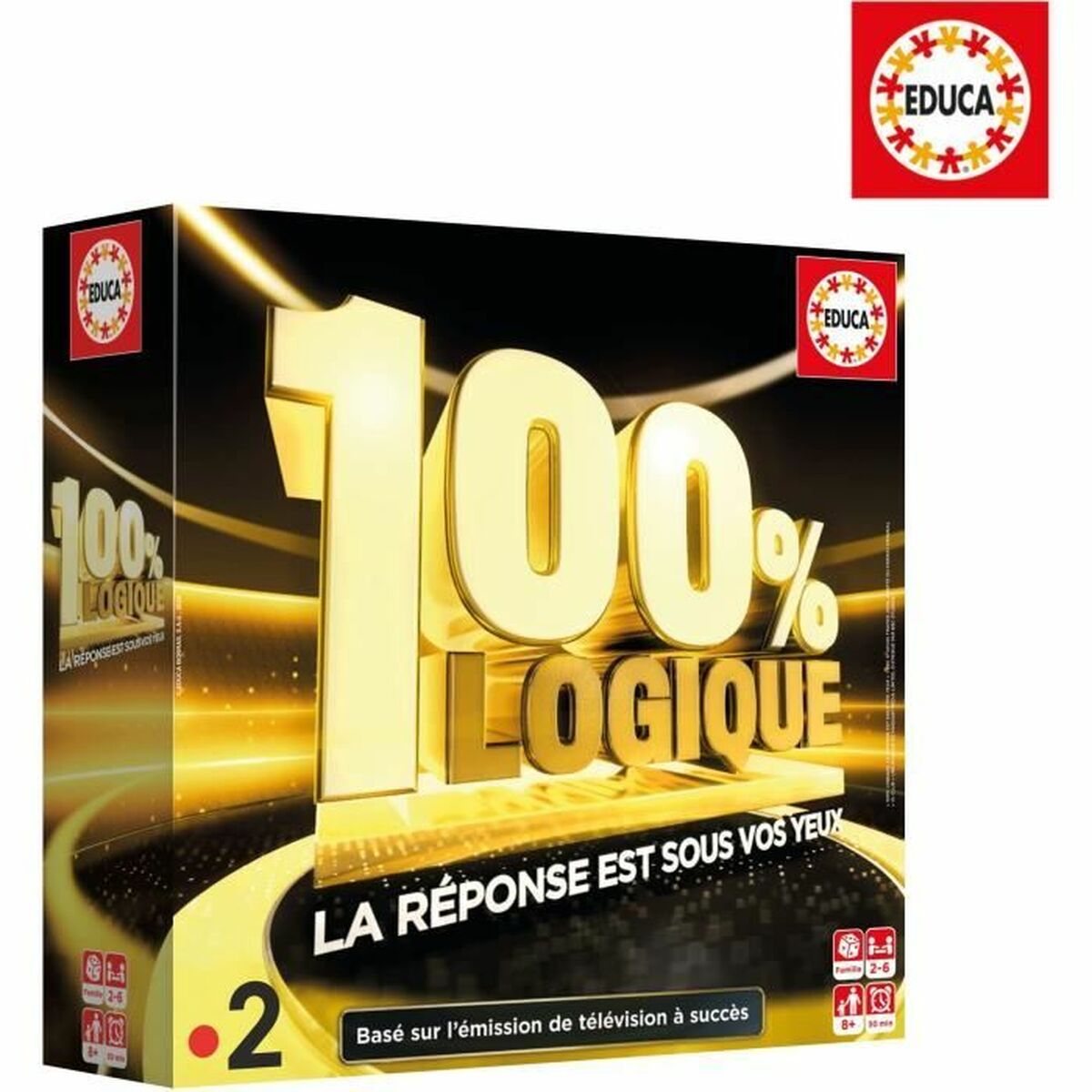 Joc deîntrebări și răspunsuri Educa 100% Logic: The Answer is before your eyes - Jucarii si jocuri, Jocuri și accesorii
