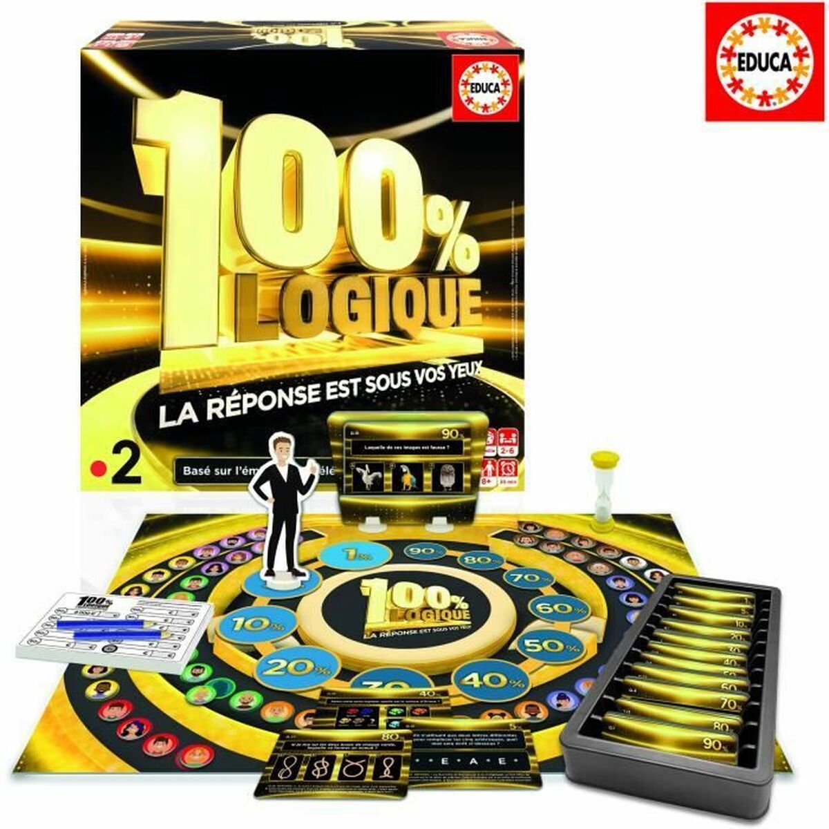 Joc deîntrebări și răspunsuri Educa 100% Logic: The Answer is before your eyes - Jucarii si jocuri, Jocuri și accesorii