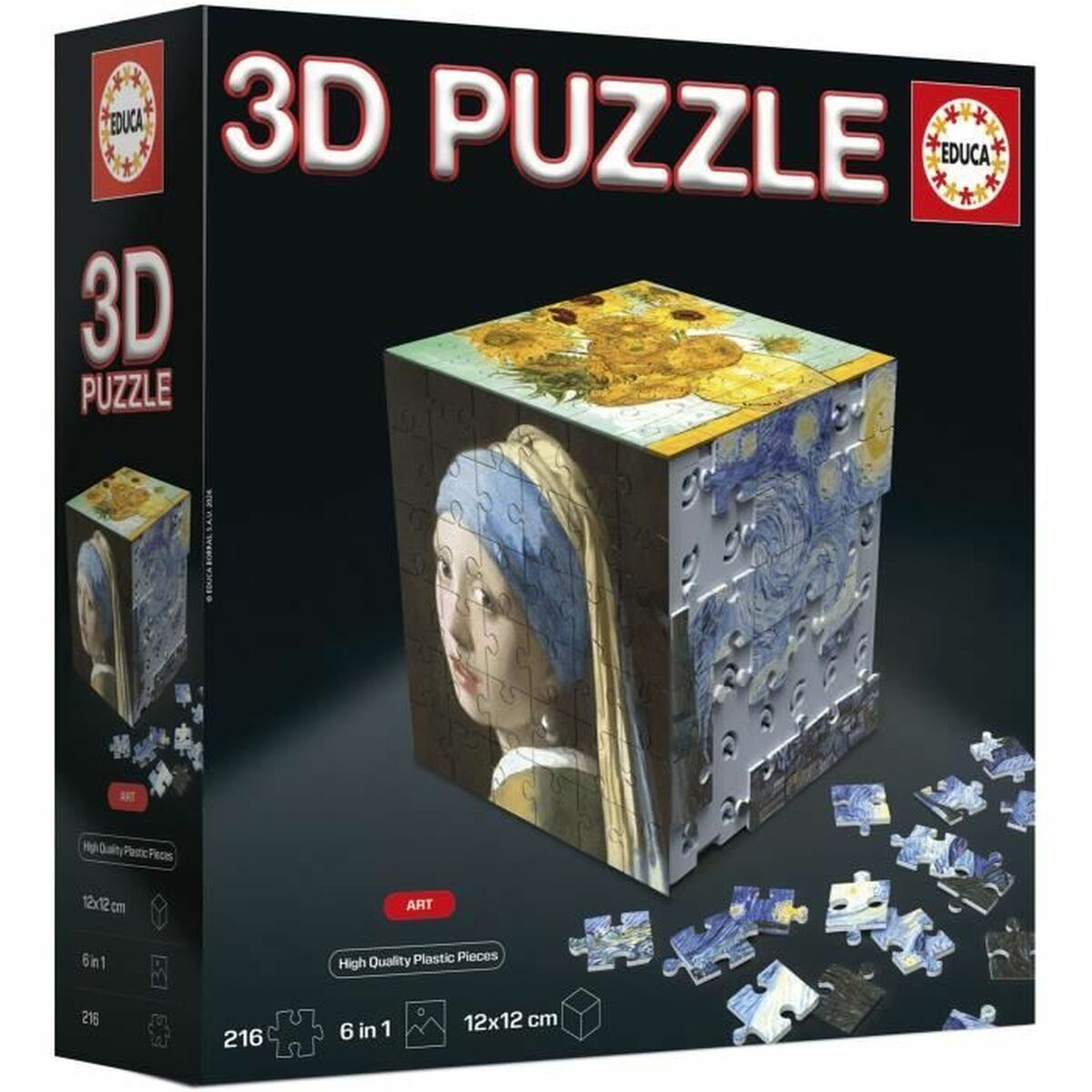 Puzzle Educa Arte en Cubo 36 Piese 216 Piese (6 Unități) - Jucarii si jocuri, Puzzle-uri și puzzle-uri