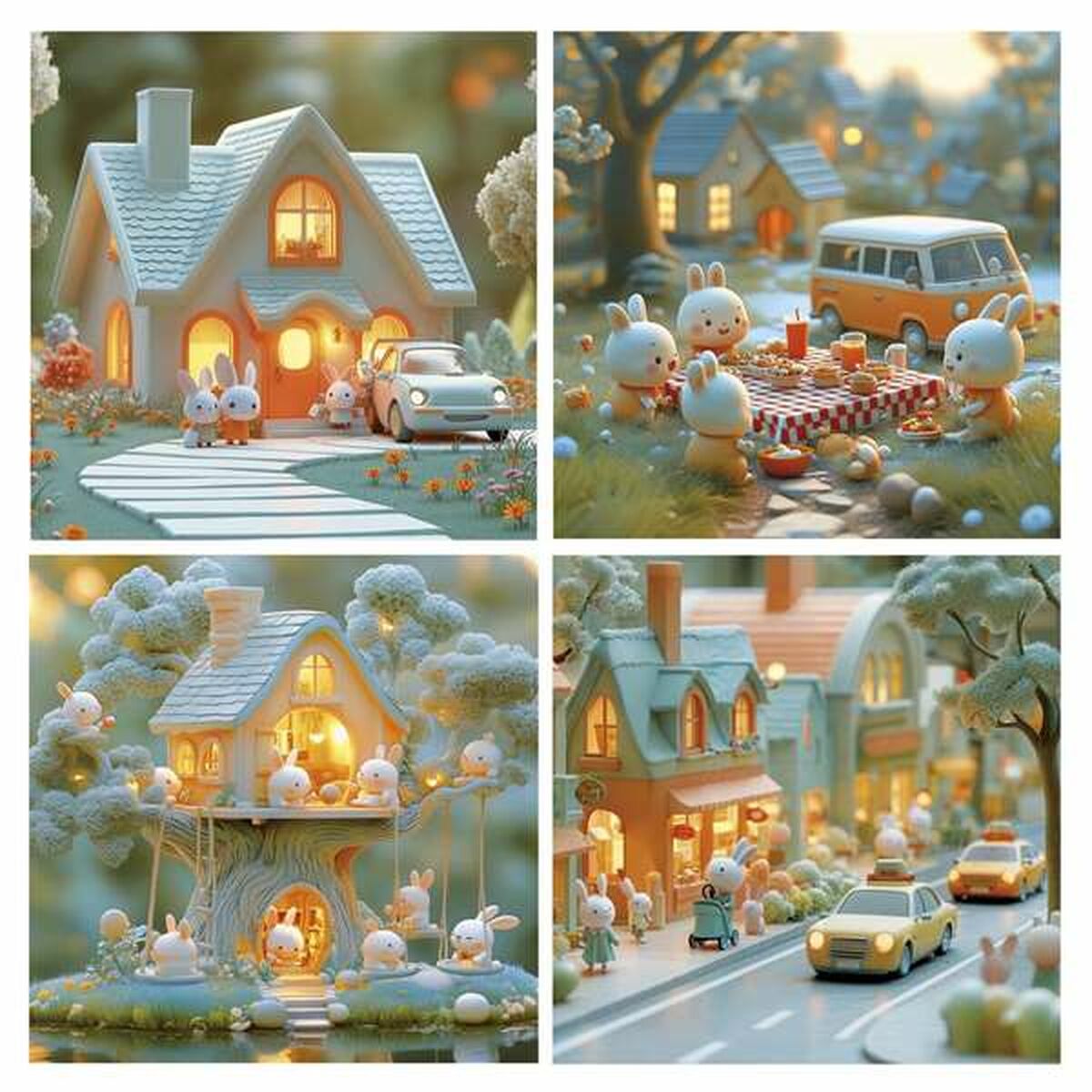 Puzzle Educa Iepure 12 Piese 16 Piese 20 Piese 25 Piese (4 Unități) - Jucarii si jocuri, Puzzle-uri și puzzle-uri