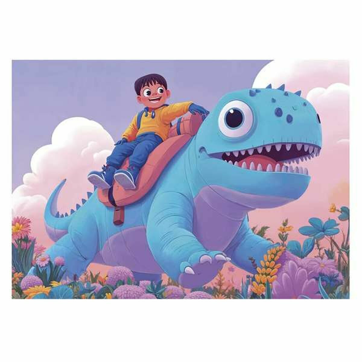 Set de 4 Puzzle-uri Educa Friendly Dinosaurs - Jucarii si jocuri, Puzzle-uri și puzzle-uri