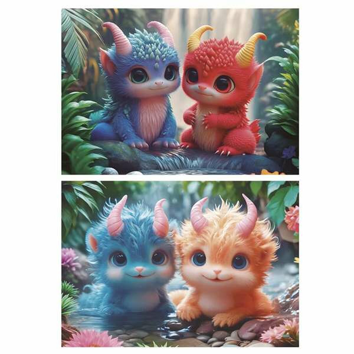 Puzzle Educa Adorable Monsters 100 Piese (2 Unități) - Jucarii si jocuri, Puzzle-uri și puzzle-uri