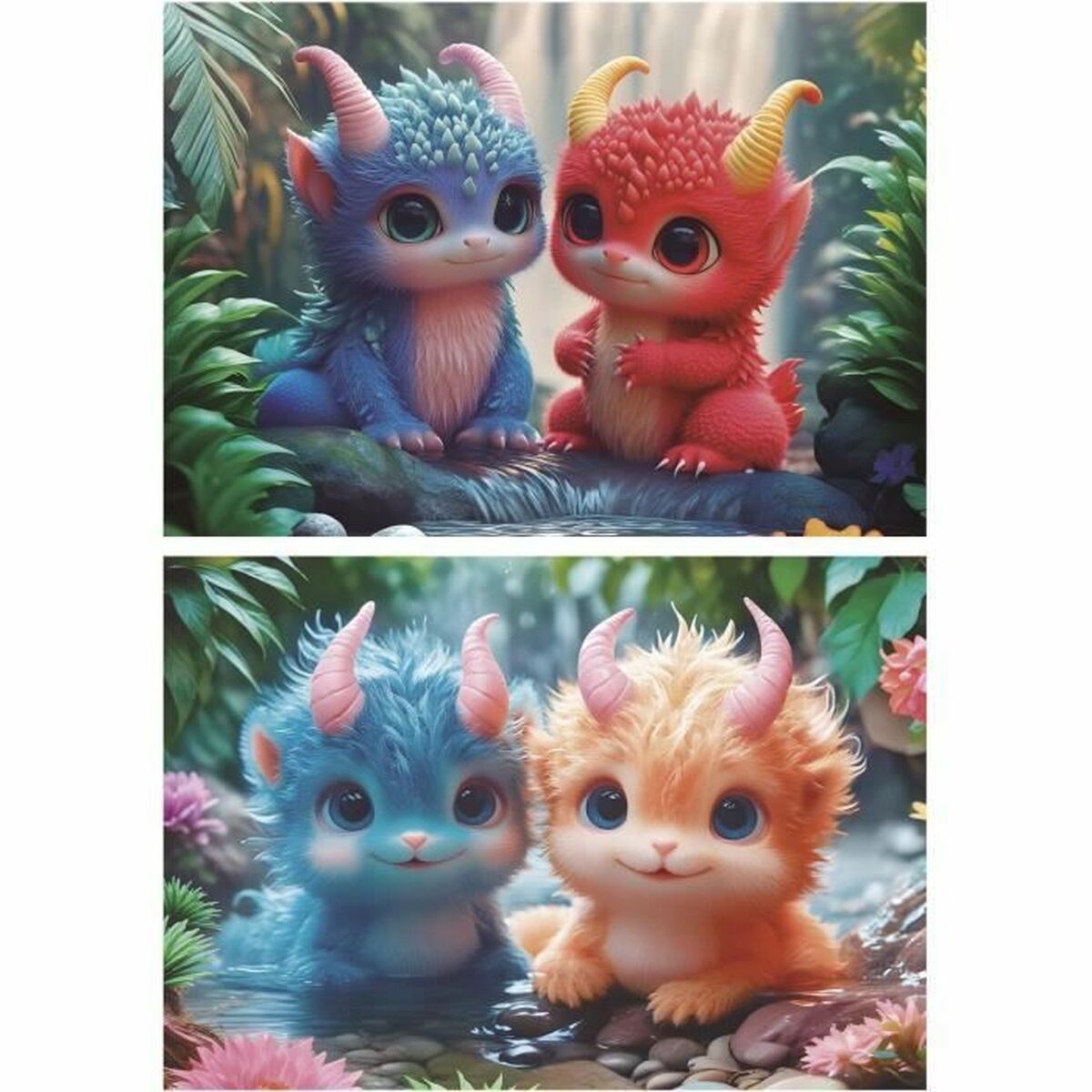 Puzzle Educa Adorable Monsters - Jucarii si jocuri, Puzzle-uri și puzzle-uri