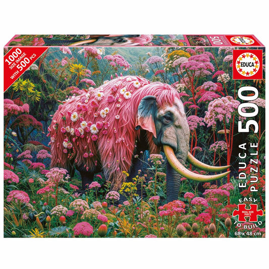 Puzzle Educa Elefante Florido 500 Piese - Jucarii si jocuri, Puzzle-uri și puzzle-uri