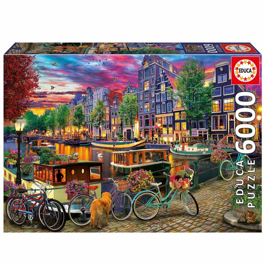 Puzzle Educa Bicicletas en Ámsterdam 6000 Piese - Jucarii si jocuri, Puzzle-uri și puzzle-uri