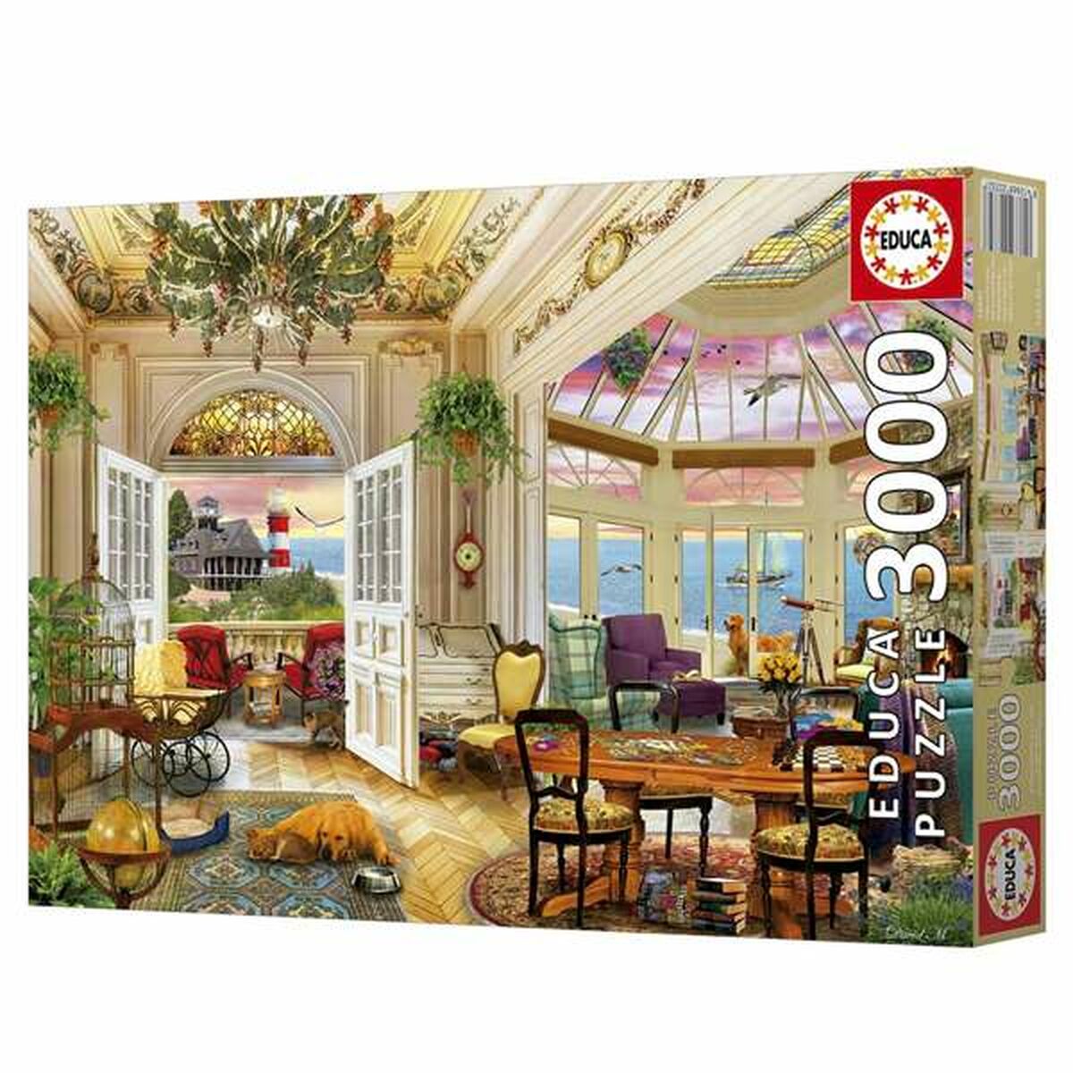 Puzzle Educa Life in the Coast 3000 Piese - Jucarii si jocuri, Puzzle-uri și puzzle-uri