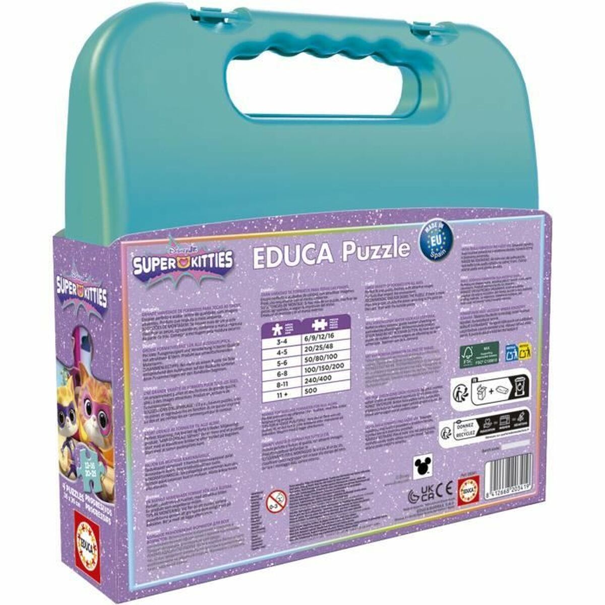 Puzzle Educa SuperKitties 12 Piese 16 Piese 20 Piese 25 Piese - Jucarii si jocuri, Puzzle-uri și puzzle-uri