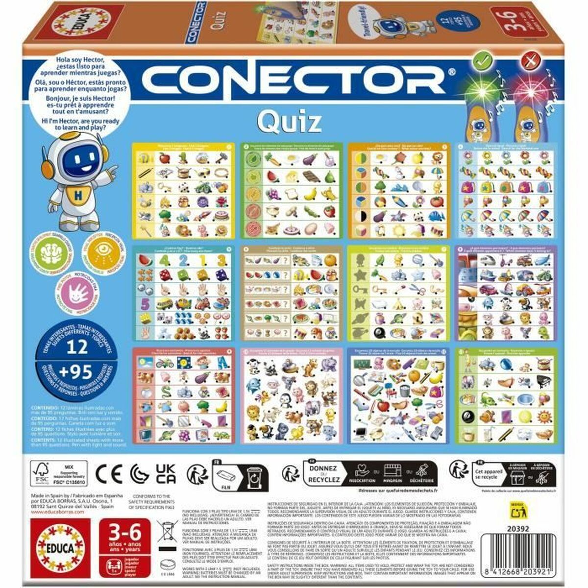 Joc Educativ Educa Conector Quiz - Jucarii si jocuri, Jocuri și accesorii