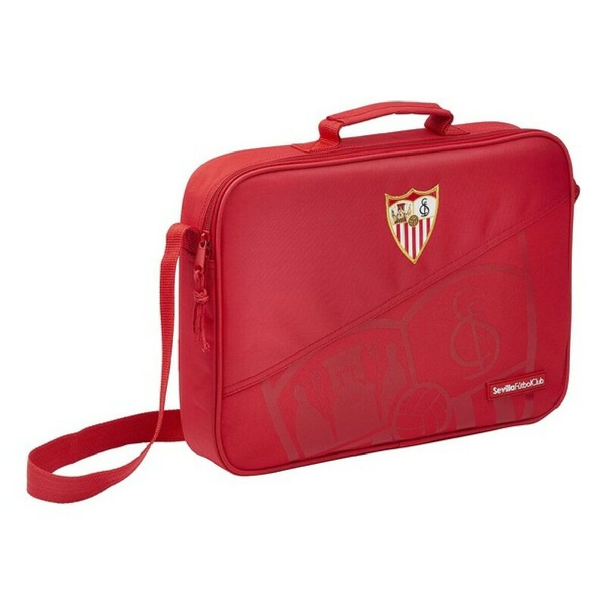 ghiozdan de școală Sevilla Fútbol Club Roșu (38 x 28 x 6 cm) - Birou și papetărie, Material școlar și educațional