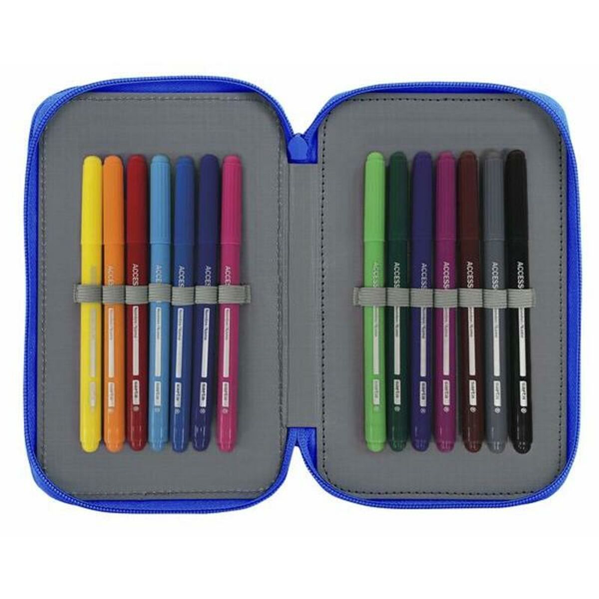 Creion dublu Real Zaragoza Albastru 12.5 x 19.5 x 4 cm (28 Piese) - Birou și papetărie, Material școlar și educațional