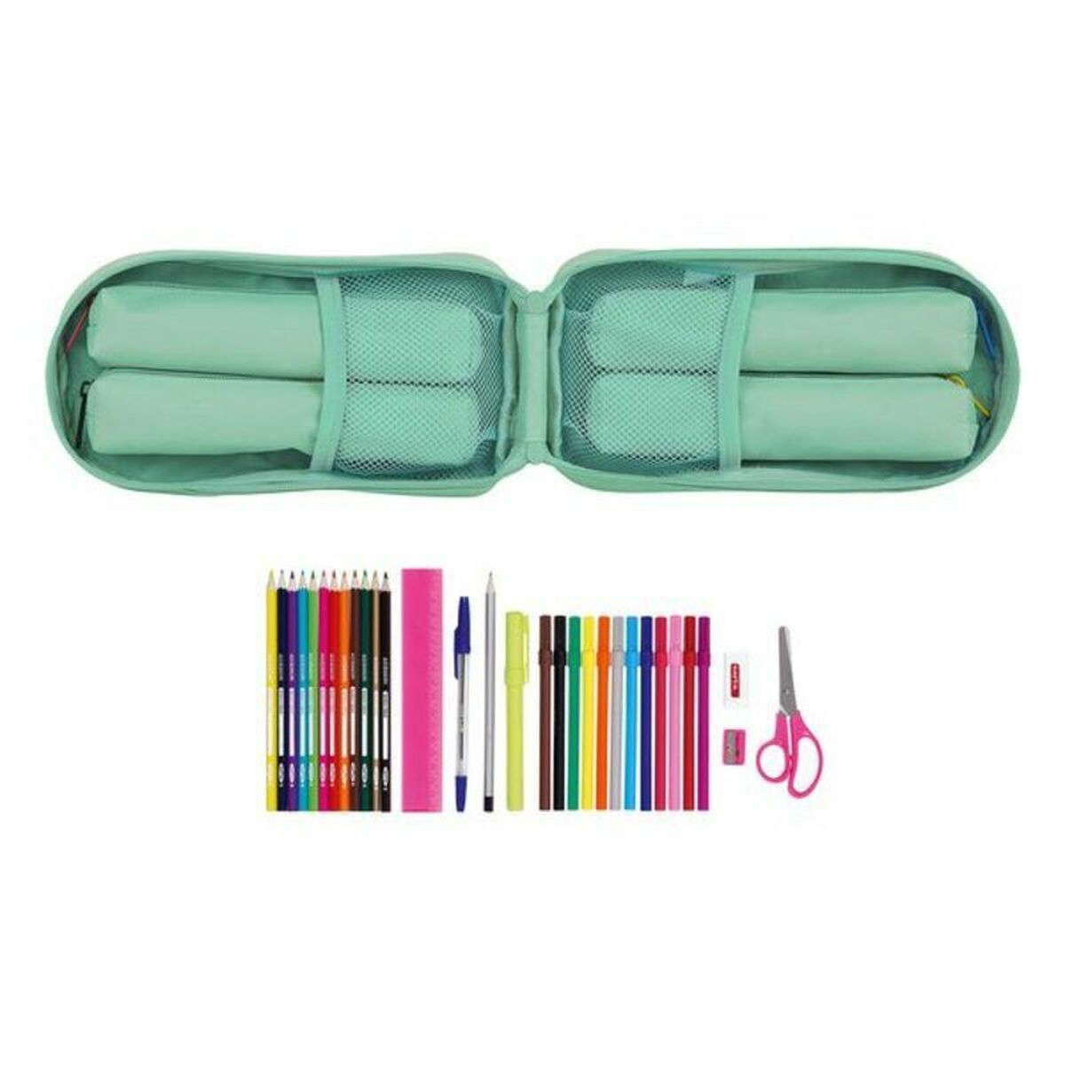 Cutie pentru creioane BlackFit8 M747 Turquoise 33 Piese 12 x 23 x 5 cm - Birou și papetărie, Material școlar și educațional