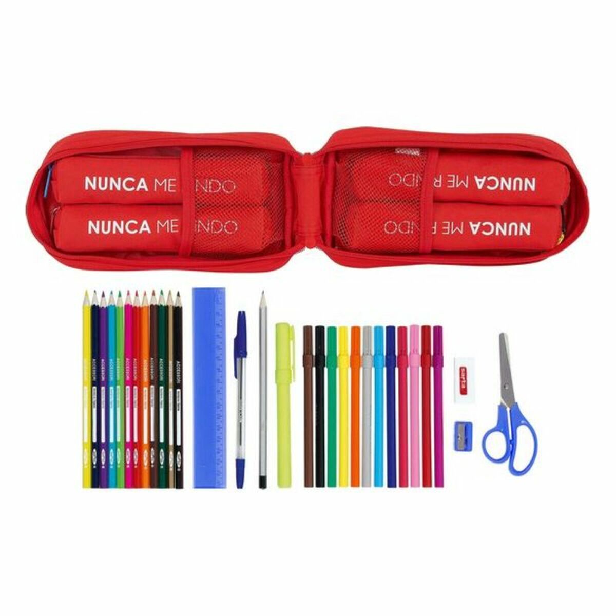 Cutie pentru creioane Sevilla Fútbol Club M747 Roșu 12 x 23 x 5 cm (33 Piese) - Birou și papetărie, Material școlar și educațional
