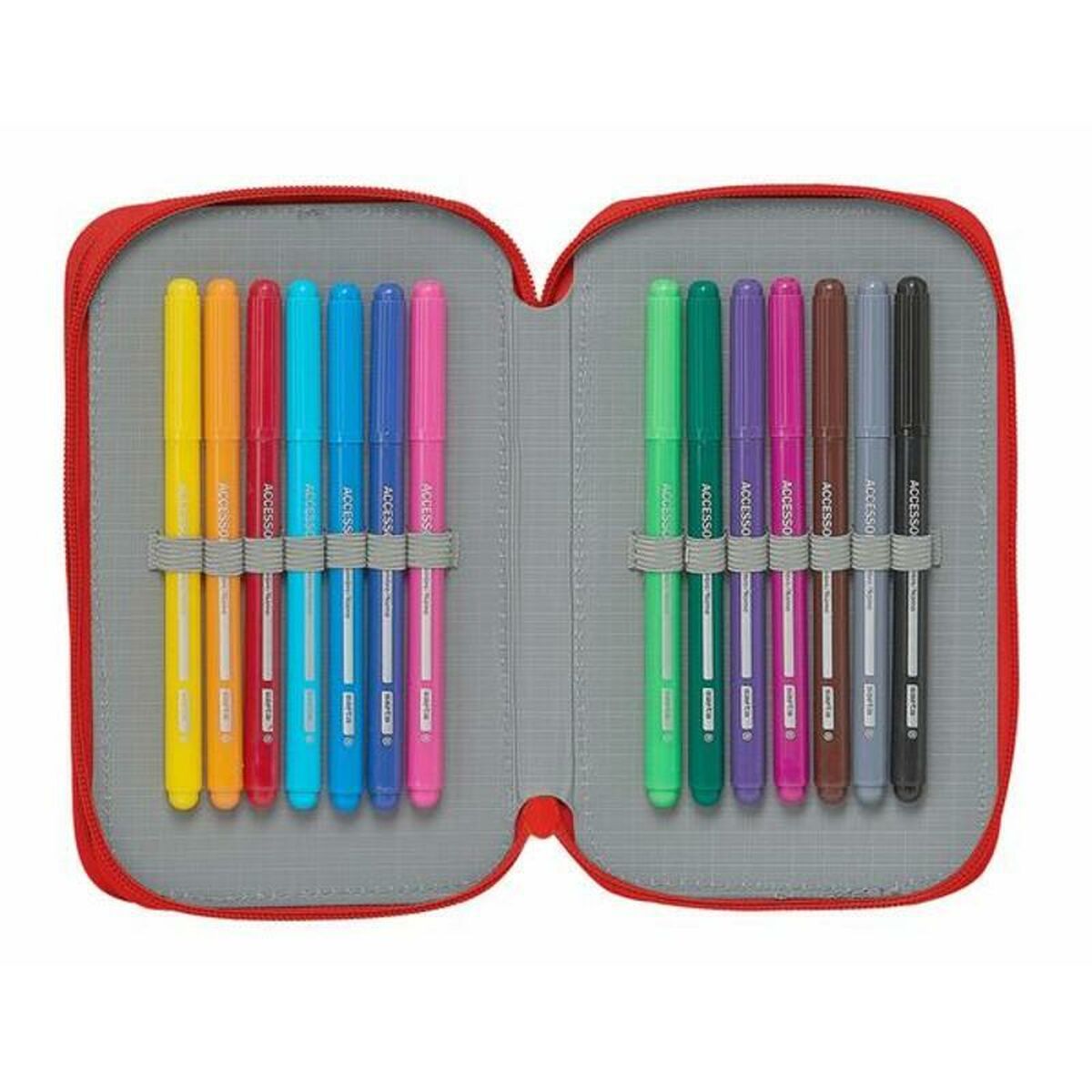 Creion dublu Sevilla Fútbol Club M854 Roșu 12.5 x 19.5 x 4 cm (28 Piese) - Birou și papetărie, Material școlar și educațional