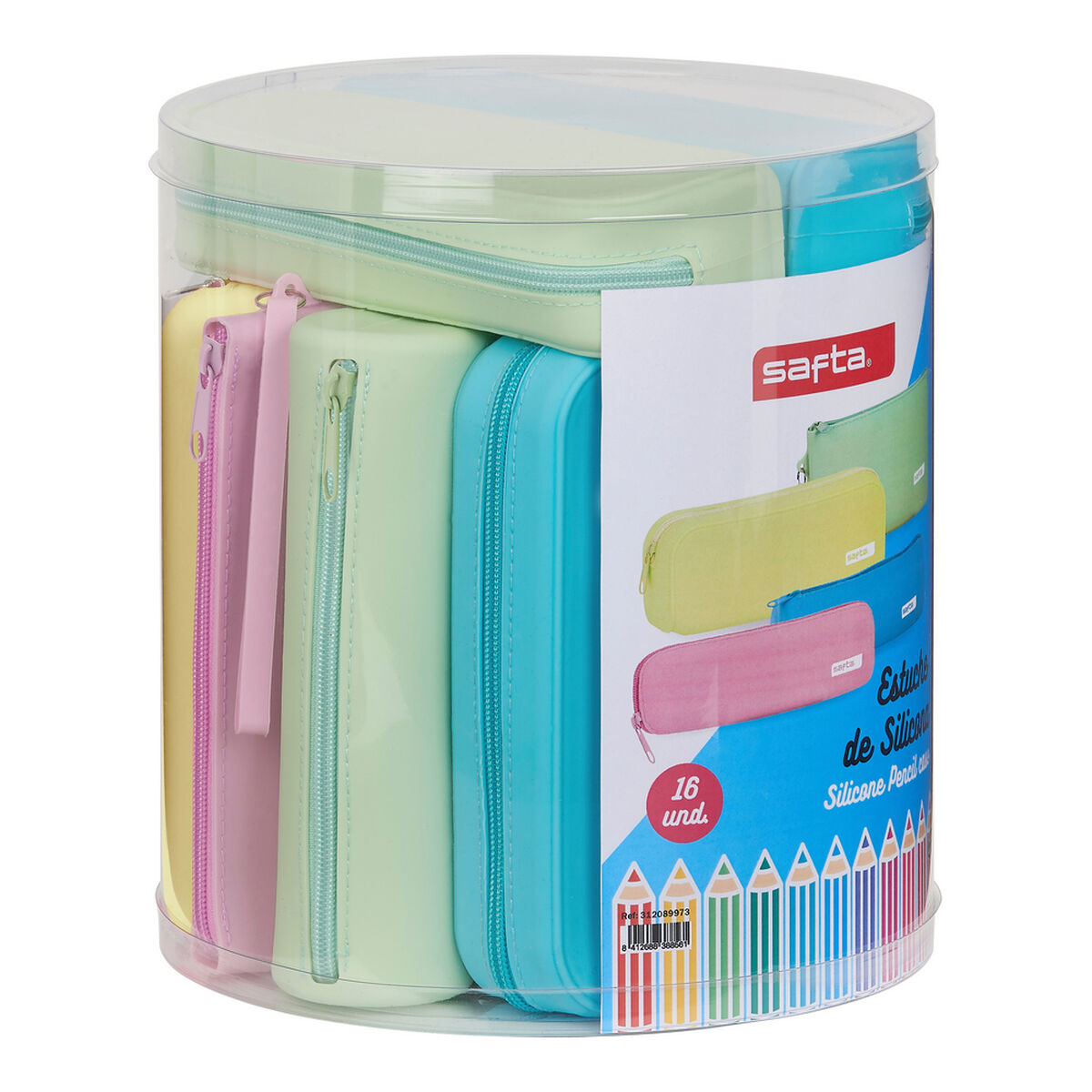 Penar Școlar Safta Albastru 22.7 x 23 x 22.7 cm - Birou și papetărie, Material școlar și educațional