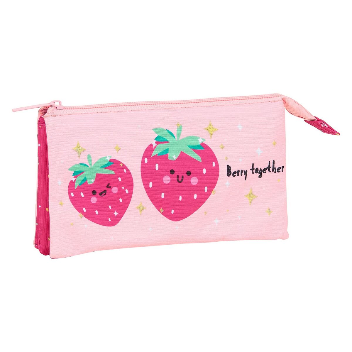 Penar triplu Berry Brillant BlackFit8 Berry brilliant Roz 22 x 12 x 3 cm - Birou și papetărie, Material școlar și educațional