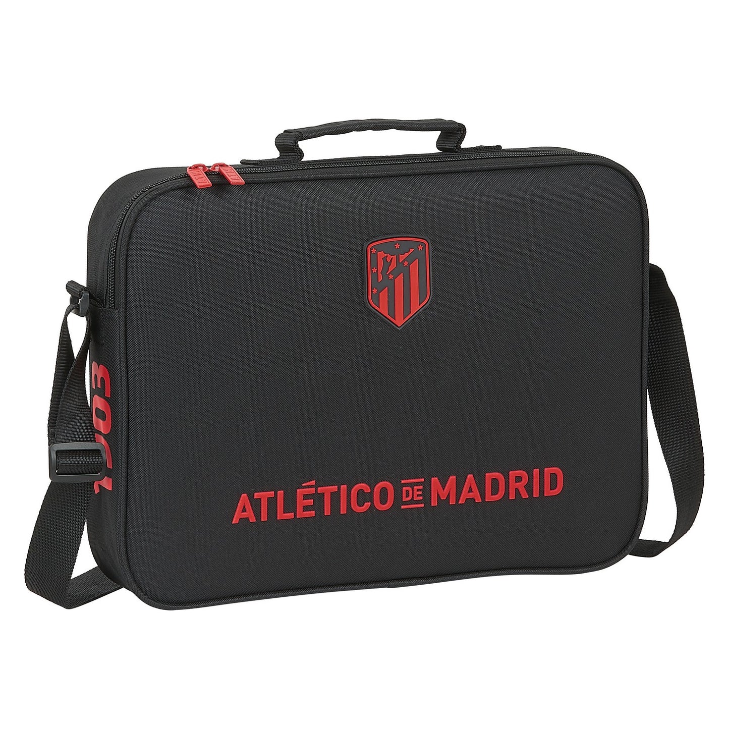 ghiozdan de școală Atlético Madrid Negru (38 x 28 x 6 cm) - Birou și papetărie, Material școlar și educațional