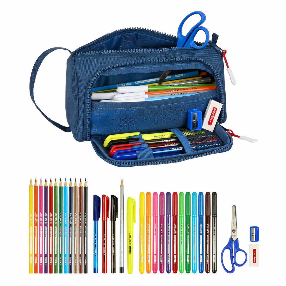 Penar cu Accesorii Munich Soon Albastru (32 Piese) - Birou și papetărie, Material școlar și educațional