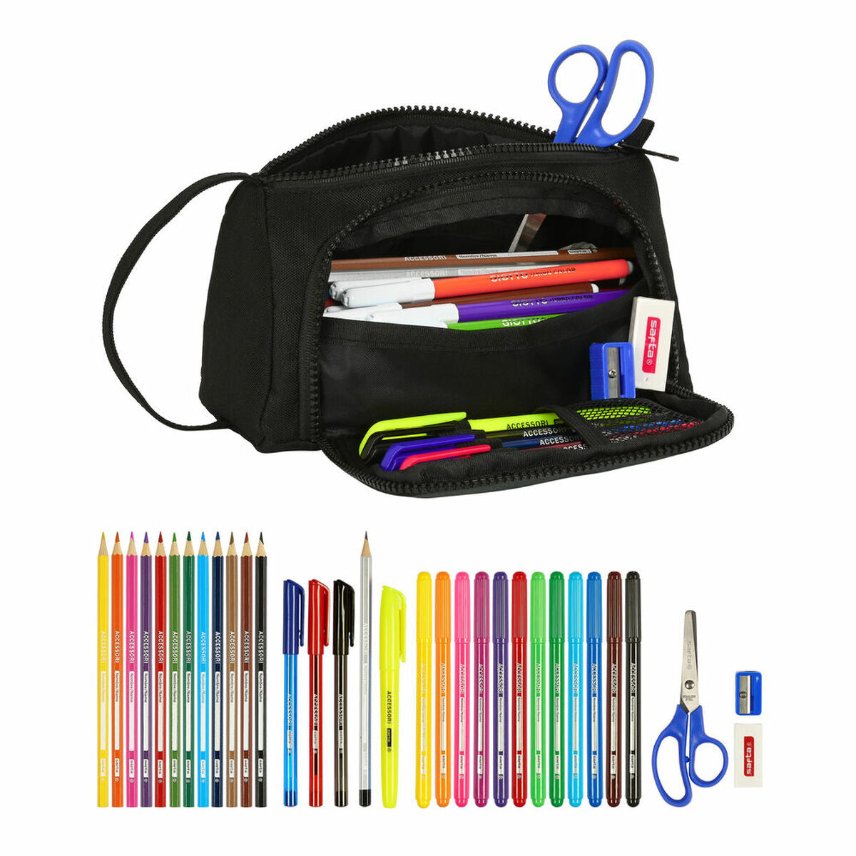 Penar cu Accesorii BlackFit8 Gradient Negru Verde militar (32 Piese) - Birou și papetărie, Material școlar și educațional
