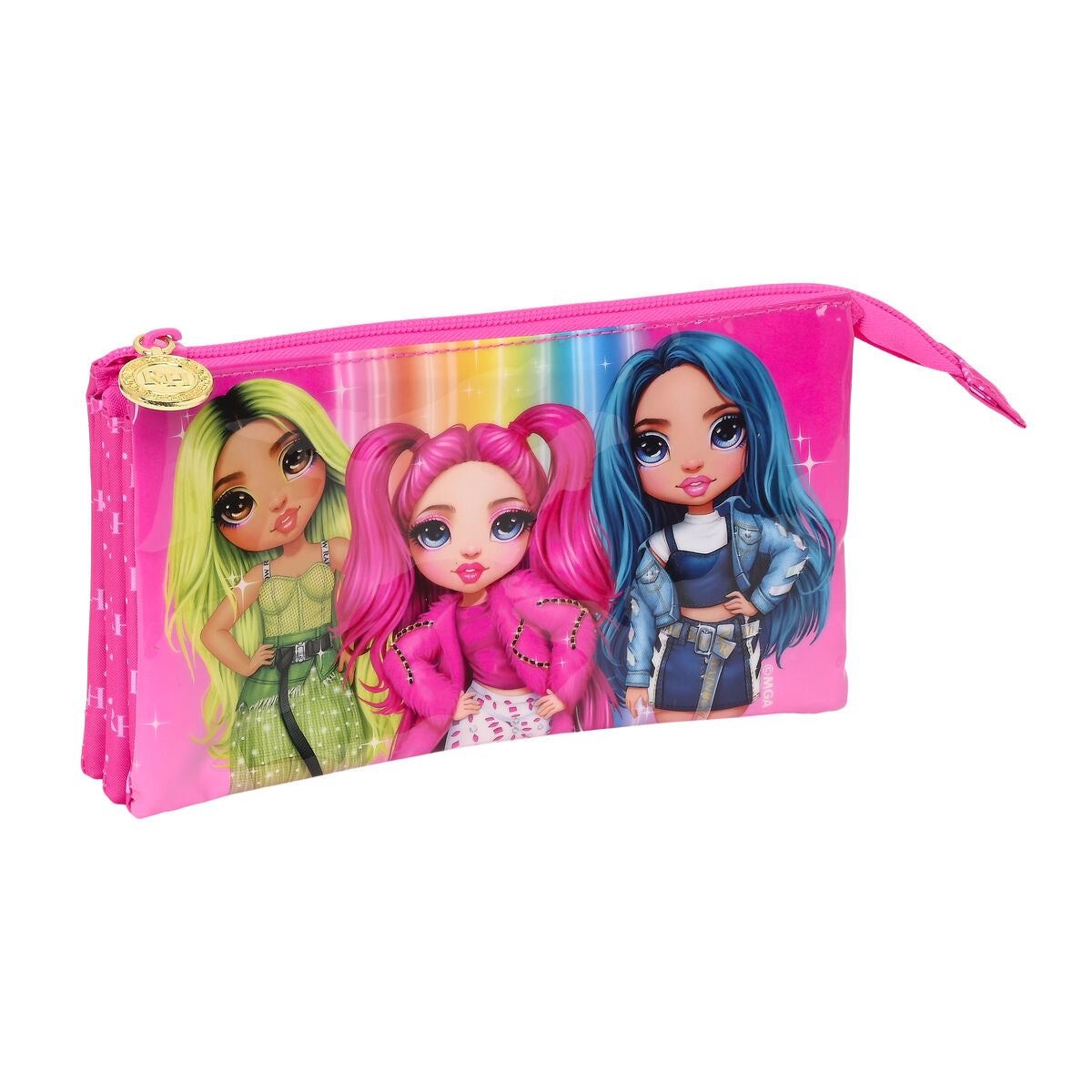 Penar triplu Rainbow High Fucsia (22 x 12 x 3 cm) - Birou și papetărie, Material școlar și educațional