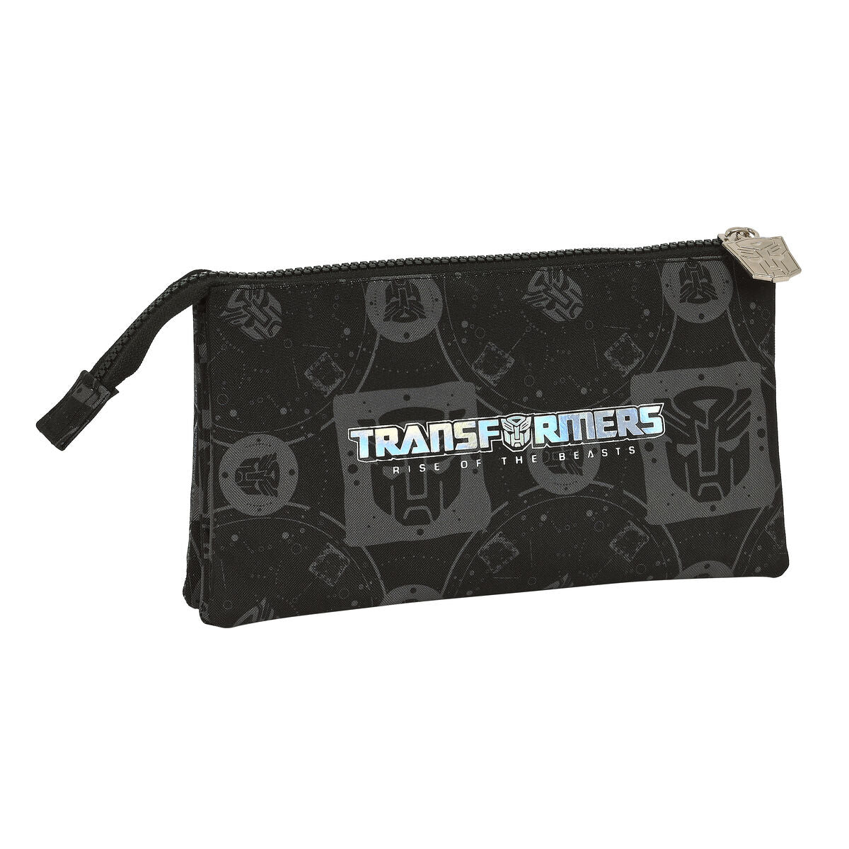 Penar triplu Transformers Negru 22 x 12 x 3 cm - Birou și papetărie, Material școlar și educațional