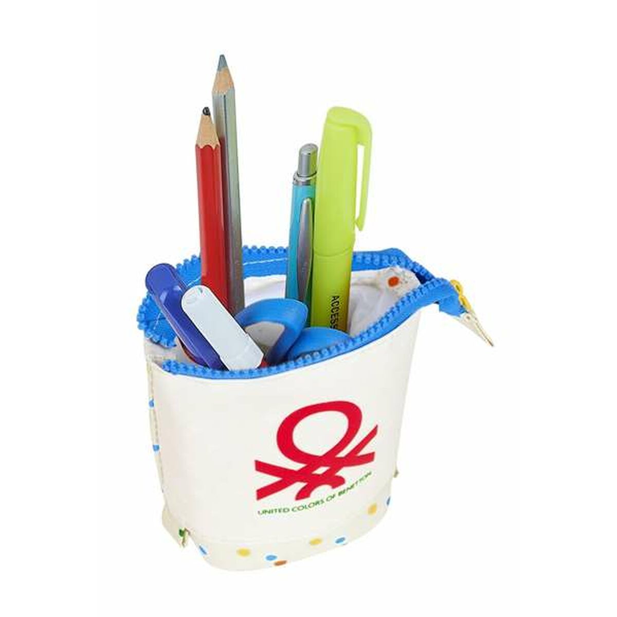 Geantă Universală Benetton Topitos Alb Natural 19 x 6 cm - Birou și papetărie, Material școlar și educațional