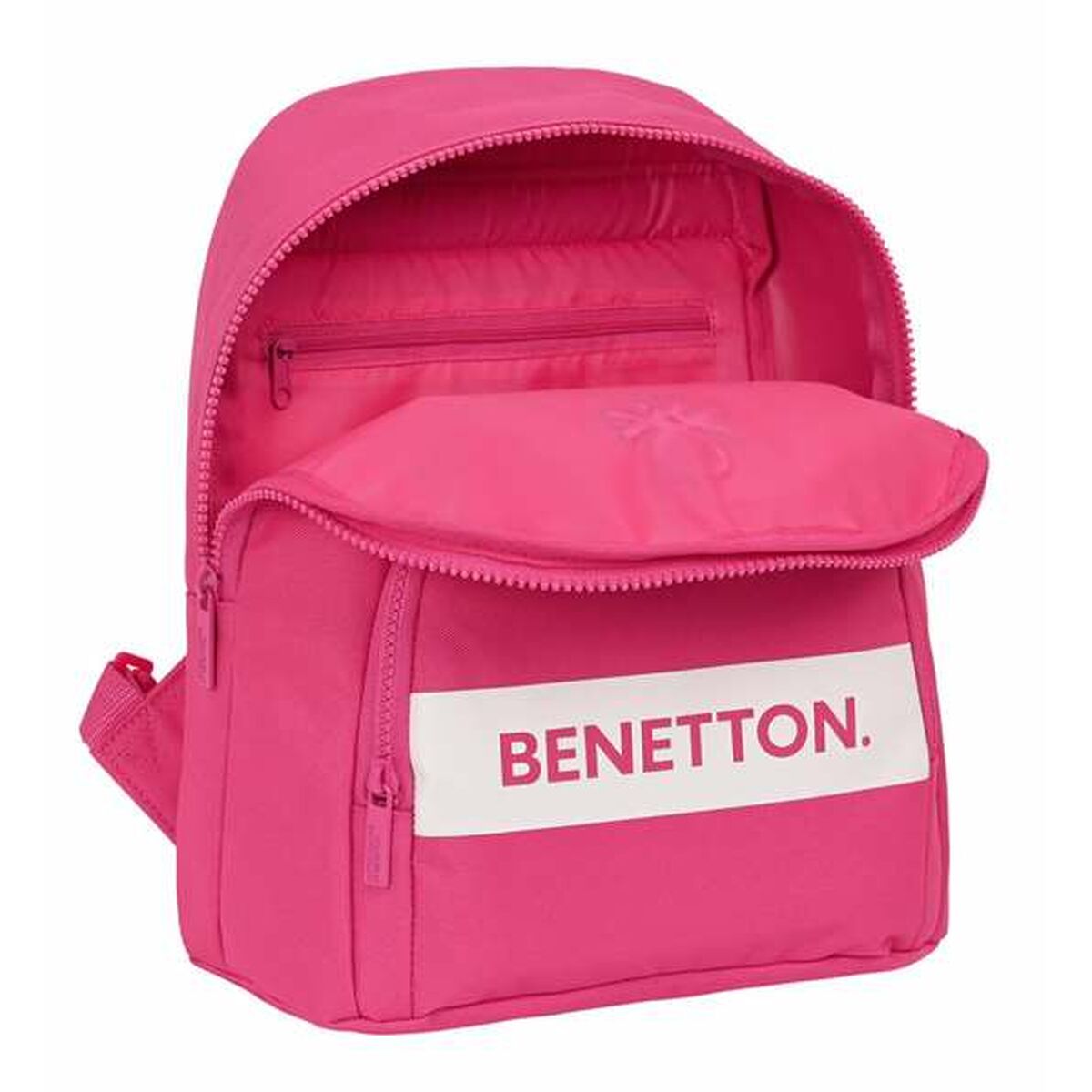 Rucsac Casual Benetton Raspberry Fucsia 25 x 30 x 13 cm - Birou și papetărie, Material școlar și educațional